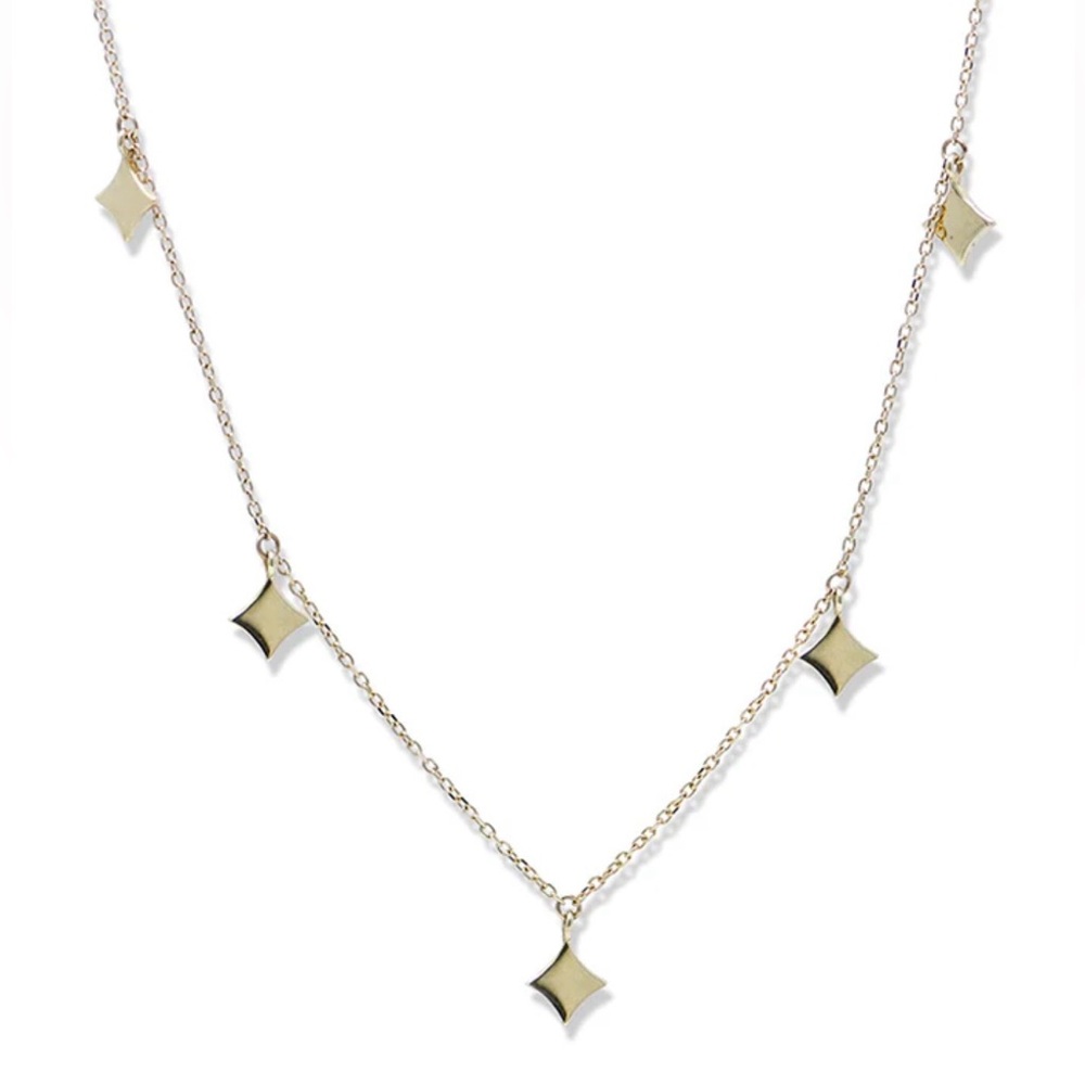 Jac + Jo Gothic Charm Station 14k Gold Necklace